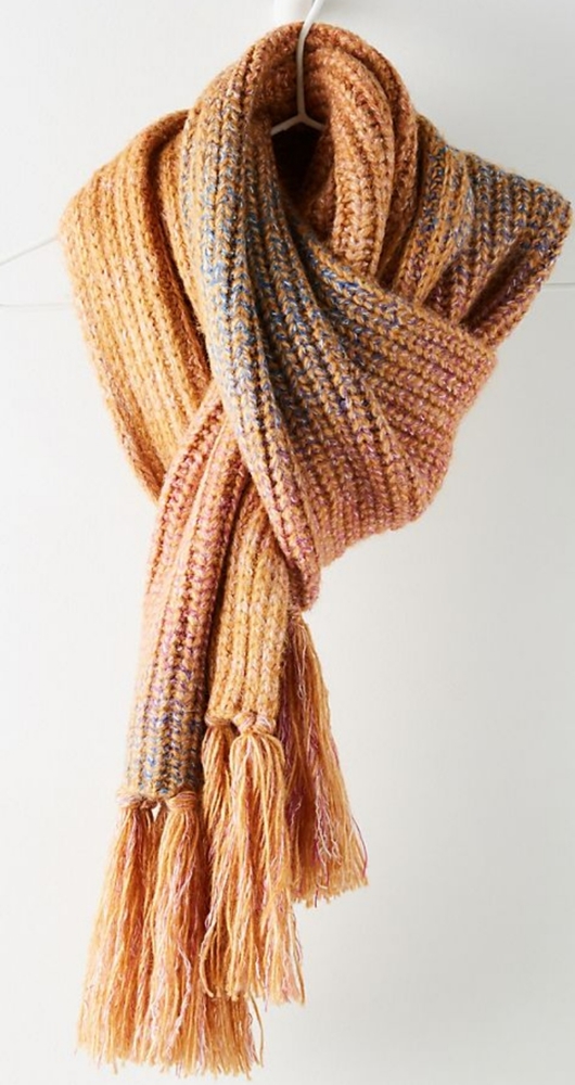 Anthropologie Celeste Ribbed Scarf - ombre neutral - Picture 1 of 8
